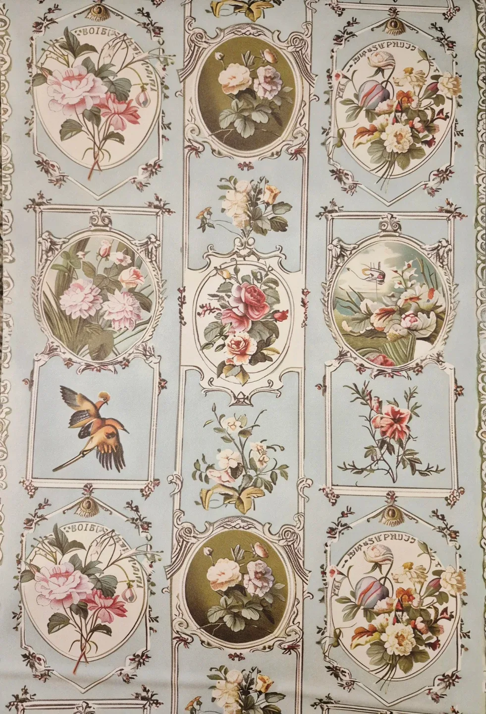 Floral Vintage Design Peel & Stick Wallpaper 17.3"×118.1" thumbnail