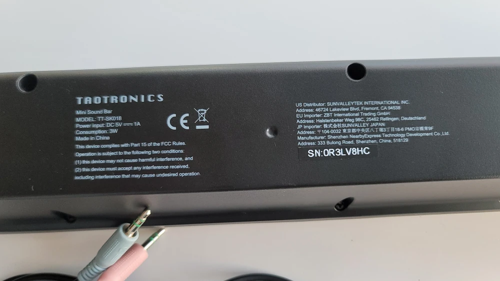 TaoTronics TT-SK018 desktop sound bar - photo 3
