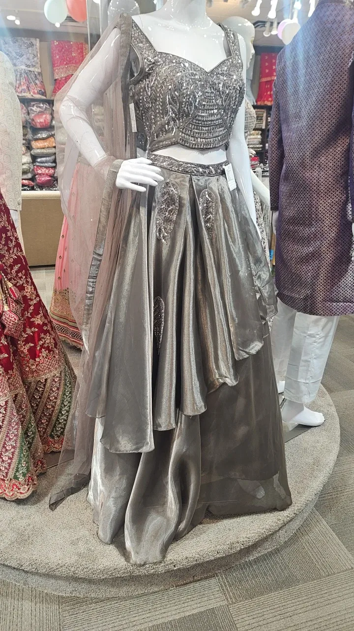 Silver Lehenga Choli Set