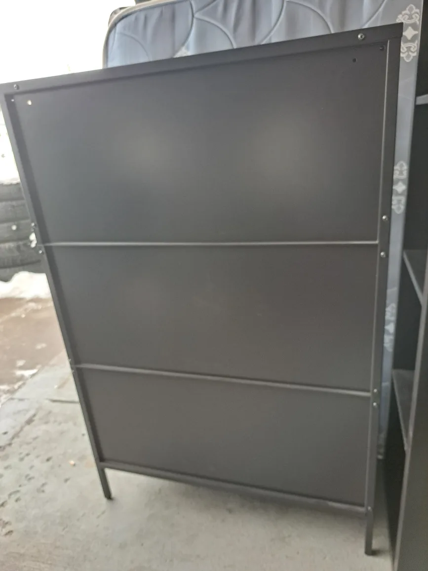 IKEA Fabrikor 2 Glass Cabinet Combination - Dark Grey image indicator(5)