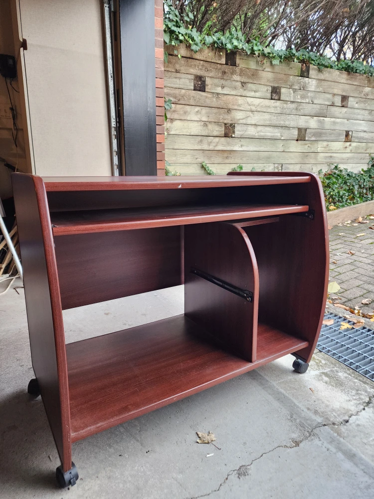 Mahogany Computer Desk with Keyboard Tray - photo 2