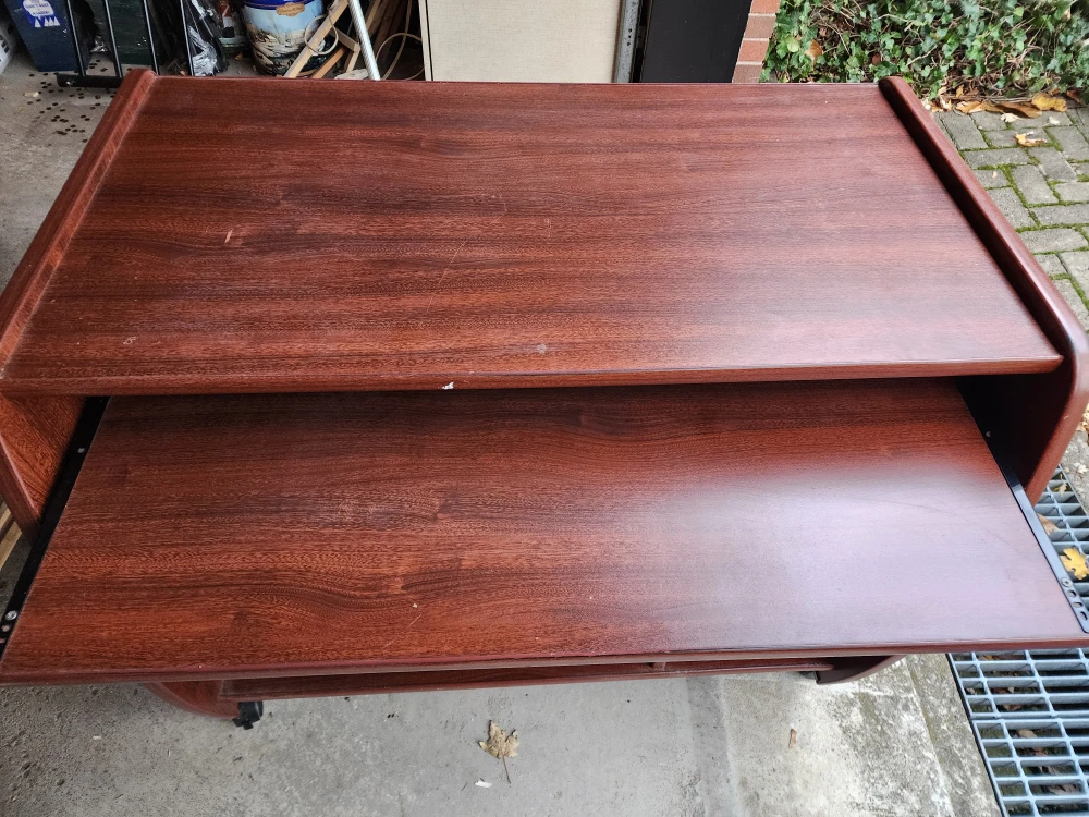 Mahogany Computer Desk with Keyboard Tray - photo 5