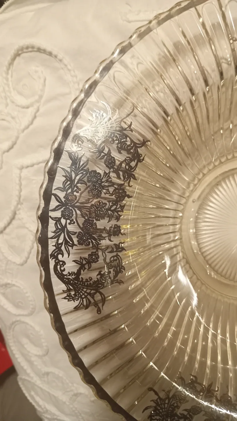 Vintage Glass Serving Bowl image indicator(2)