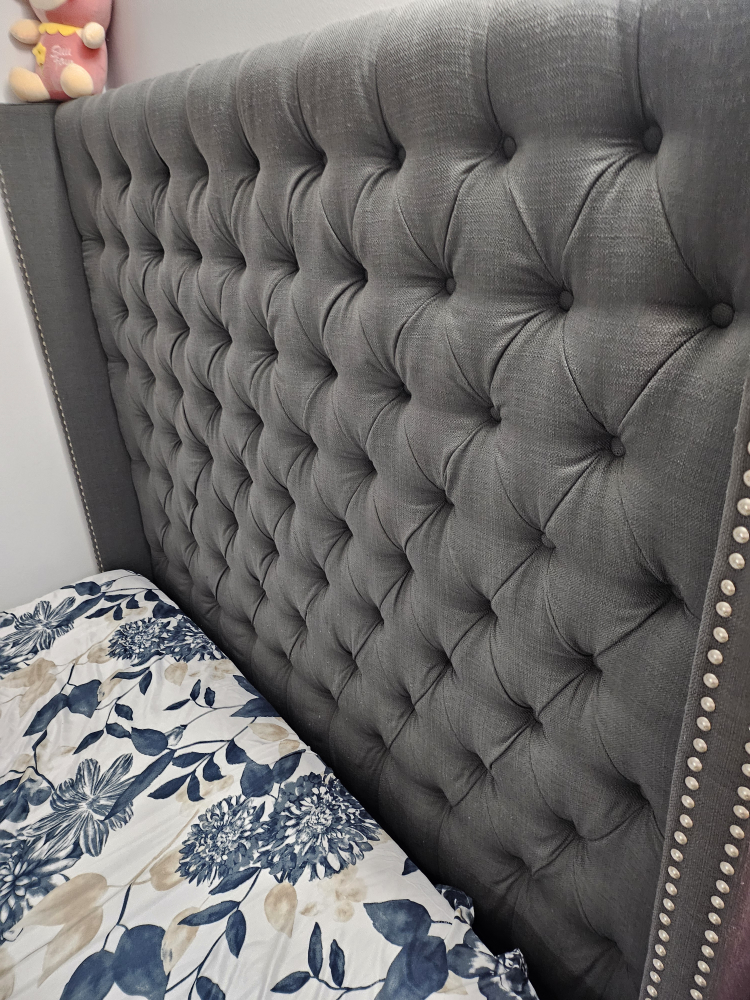 Tufted Grey Headboard - photo 3