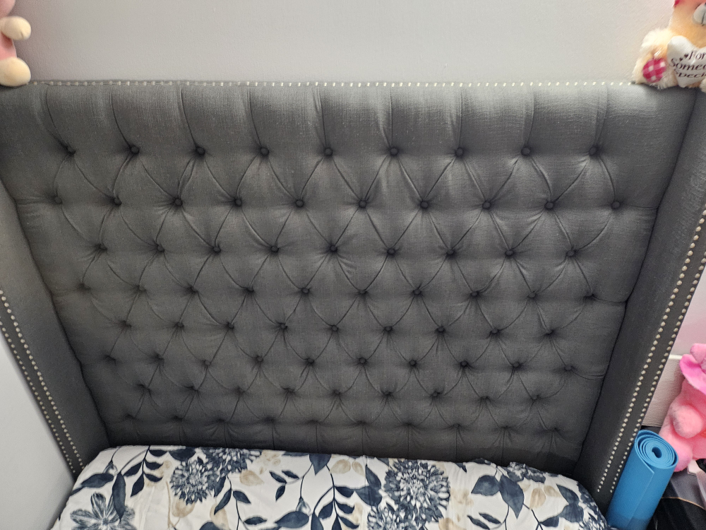 Tufted Grey Headboard - photo 4