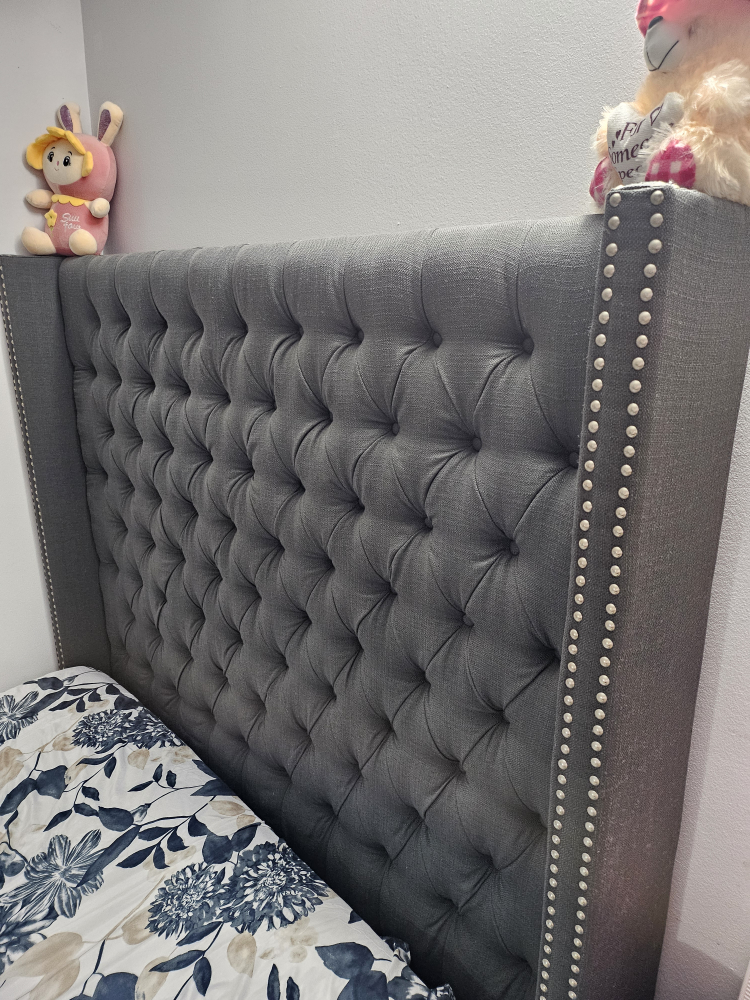 Tufted Grey Headboard - photo 5