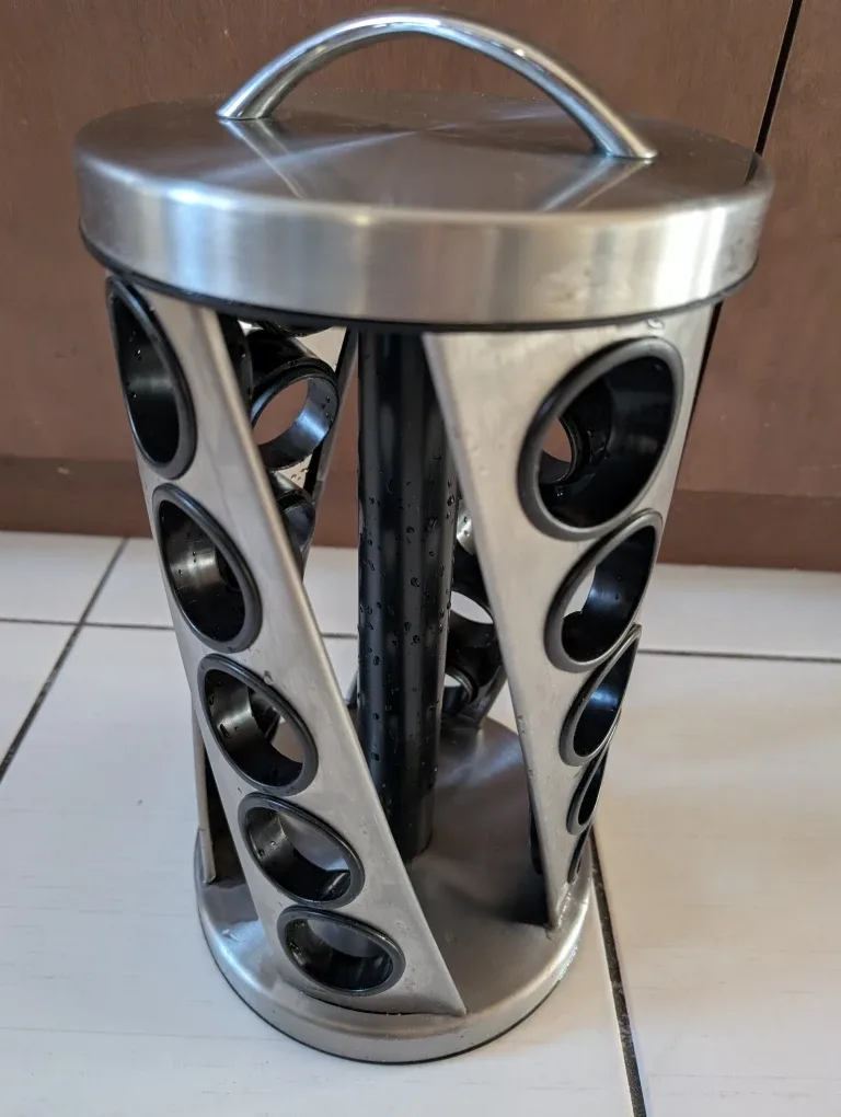 Rotating Spice Rack with Jars