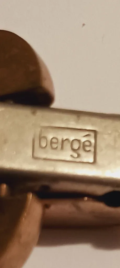 Bergé Designer Signed 1940s  Retro Modern Gold Plated Necklace image indicator(5)