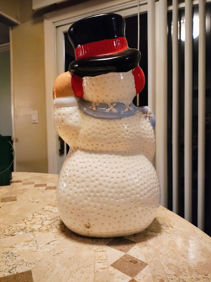 Vtg Christmas Frosty Snowman Figurine 12.5" - photo 2
