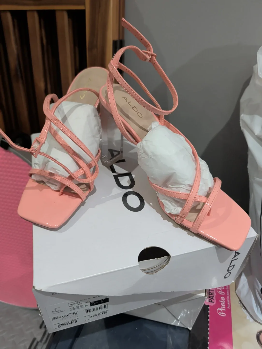 ALDO Hainiel Heels, US 8.5, Peach New in Box image indicator(2)