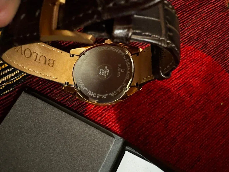 Bulova Men's Watch, Gold & Black image indicator(2)