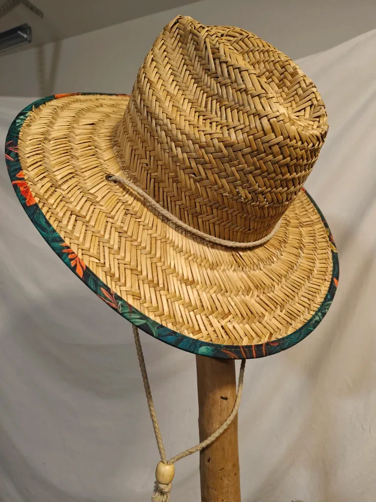 Straw Hat with Floral Band