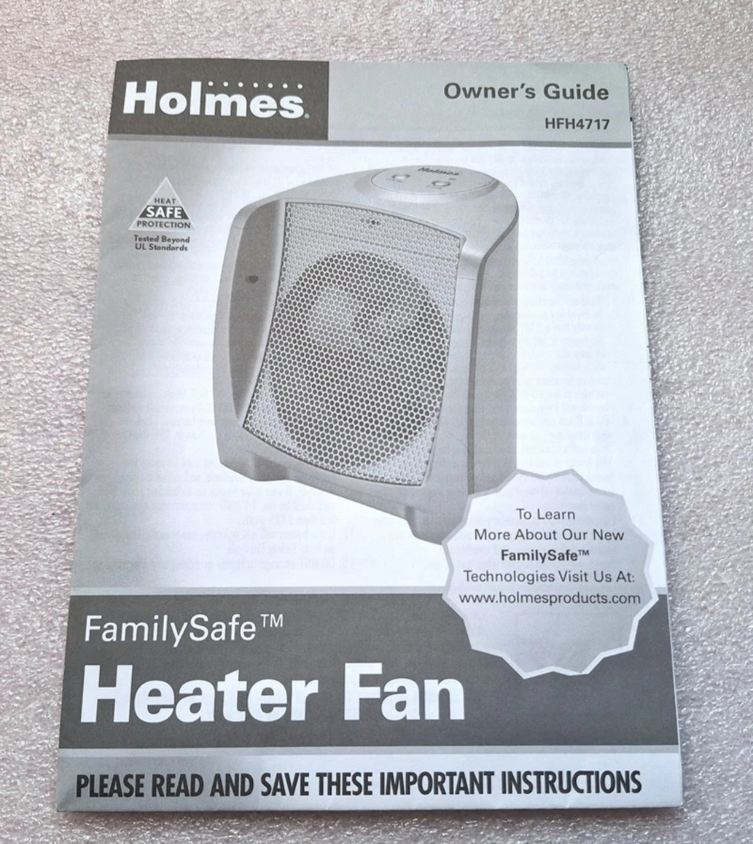 Holmes FamilySafe Heater Fan HFH4717 - photo 3