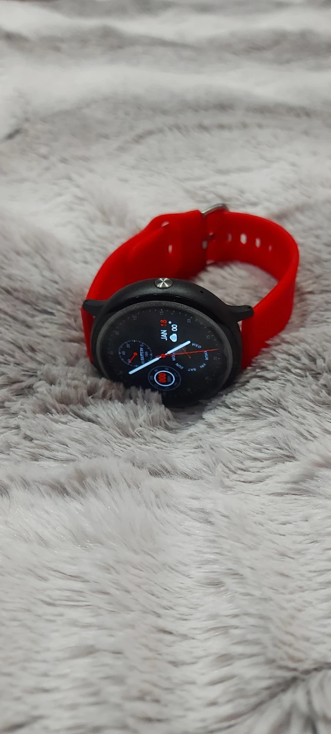 Smart Watch with Red Band