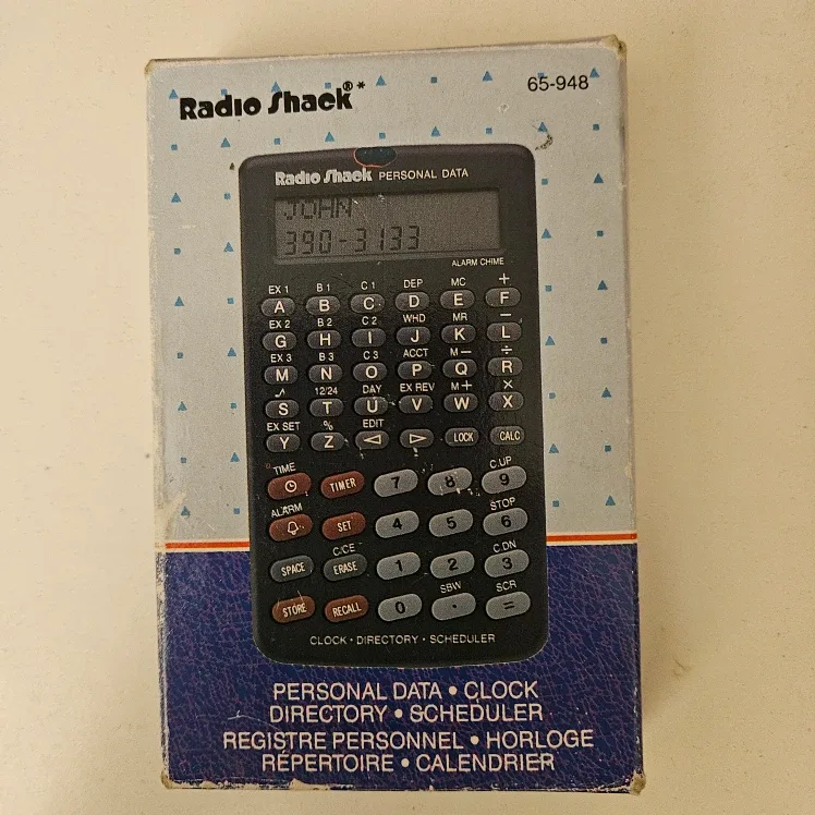 Radio Shack Personal Data, Clock, Directory, Scheduler