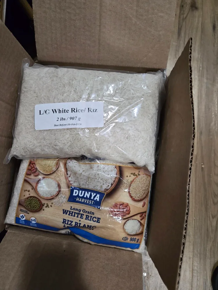 Assorted Food Items - Canned Goods, Rice, Pasta, Snacks