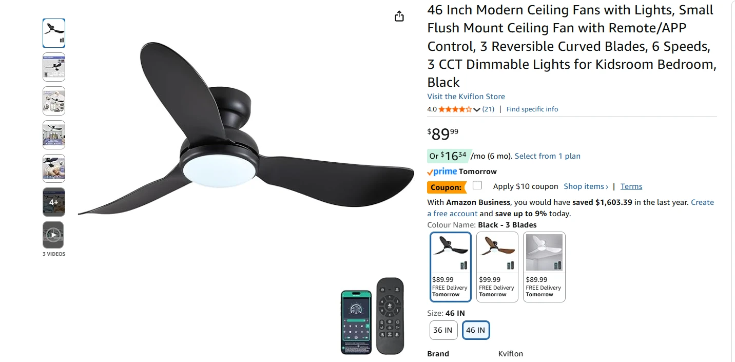 Modern Ceiling Fans with Lights BNIB - photo 2