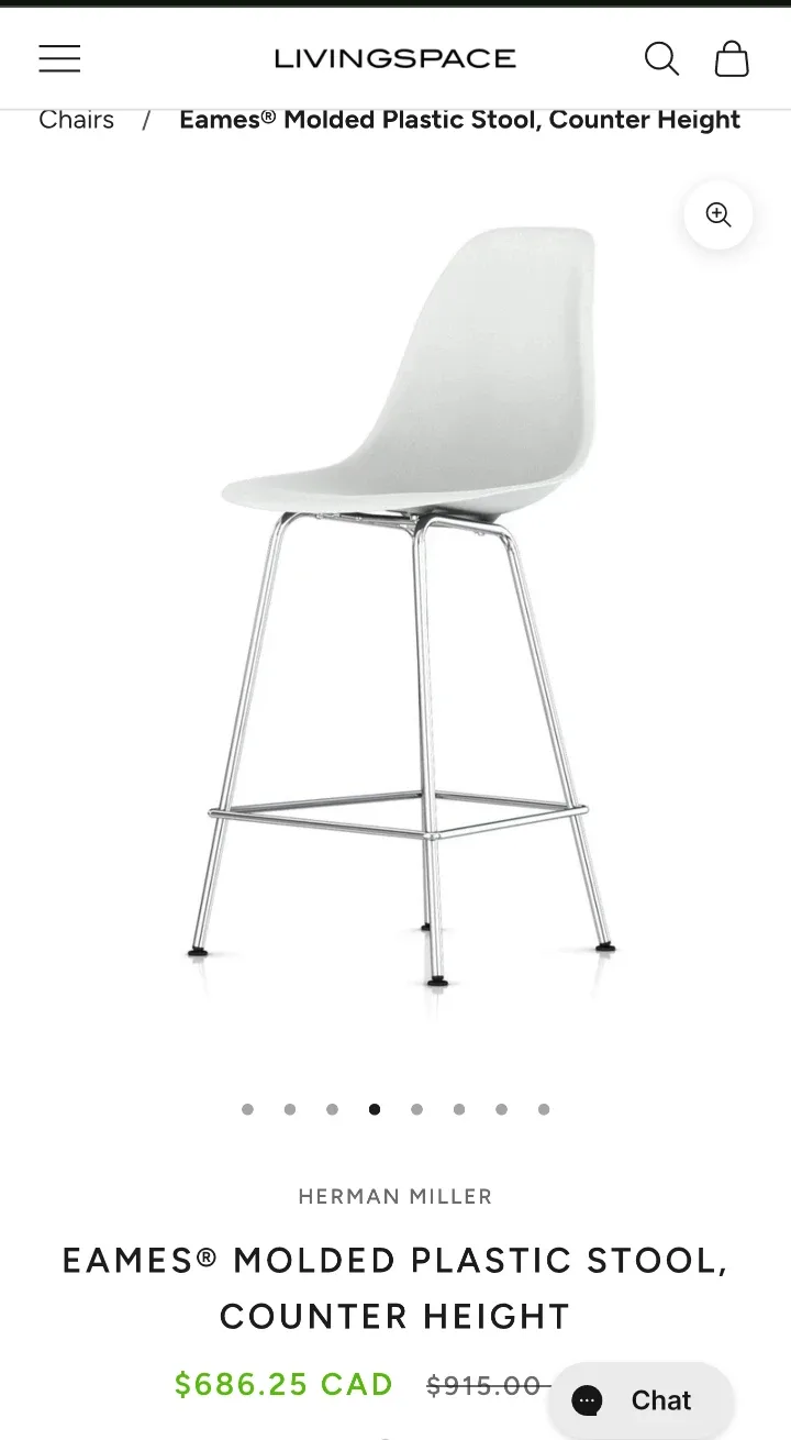 Herman Miller Eames Molded Plastic Stool, Counter Height image indicator(2)