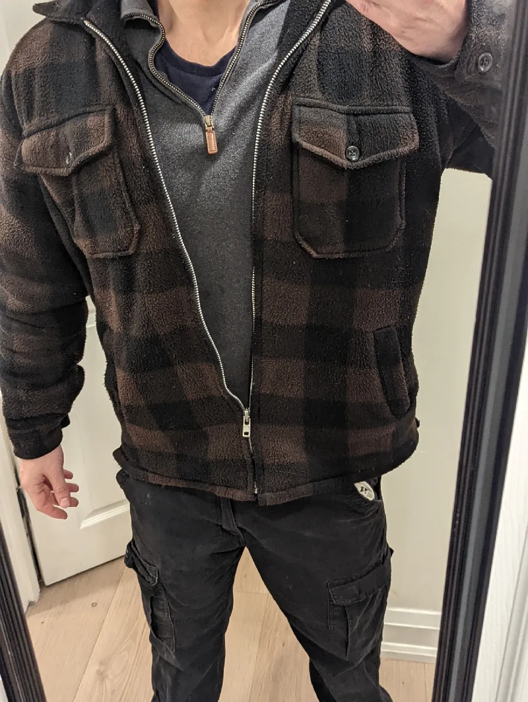 🥕 Retro Fleece Flannel Plaid Jacket 🥕 image indicator(2)