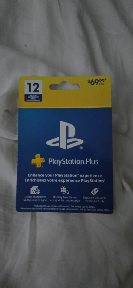 PlayStation Plus 12 Month Membership