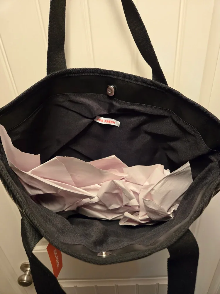 Joe Fresh Black Quilted Tote Bag image indicator(3)