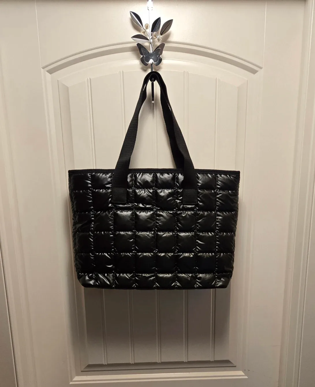 Joe Fresh Black Quilted Tote Bag image indicator(4)