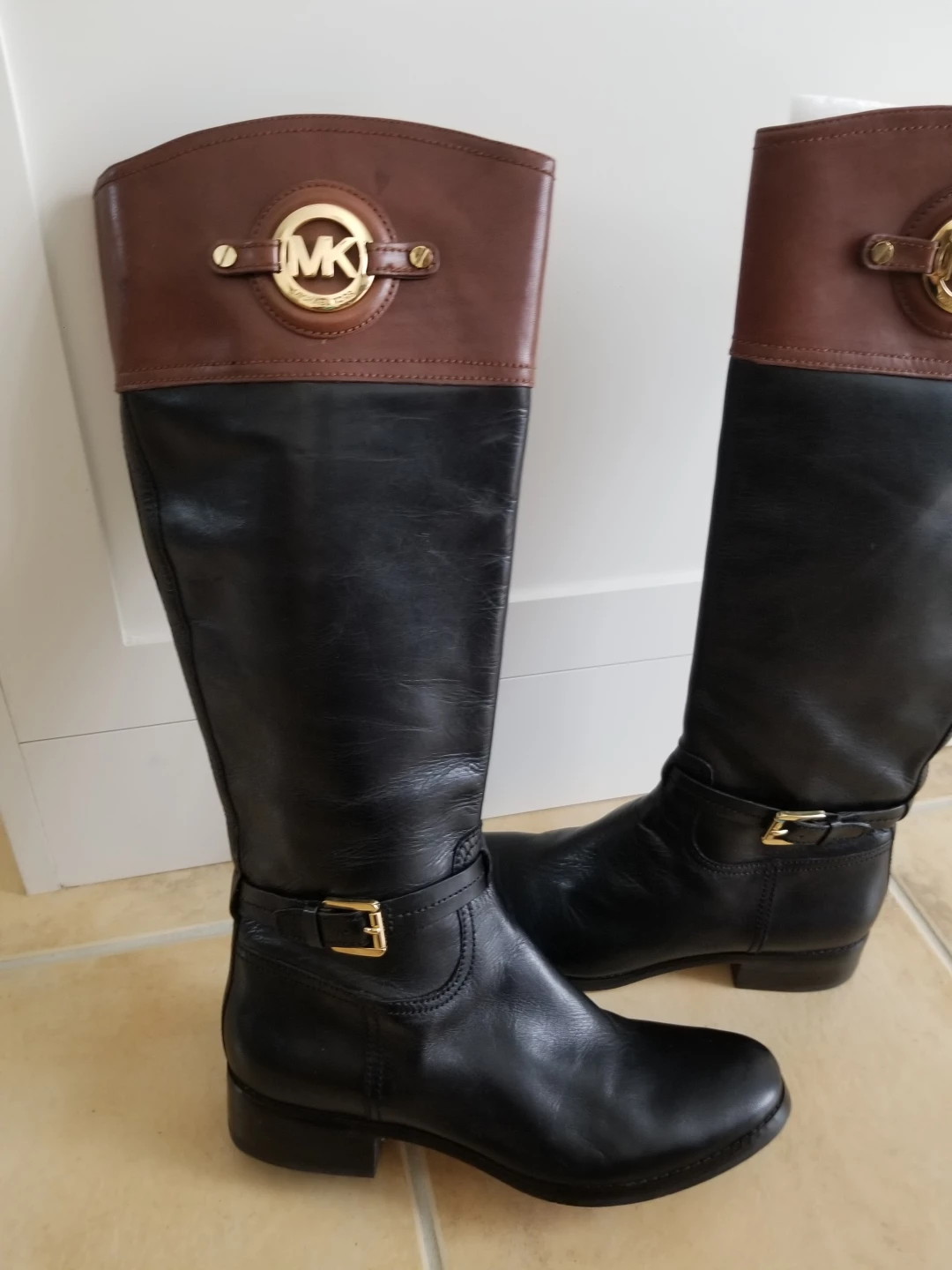Michael Kors Black Leather Riding Boots - photo 2
