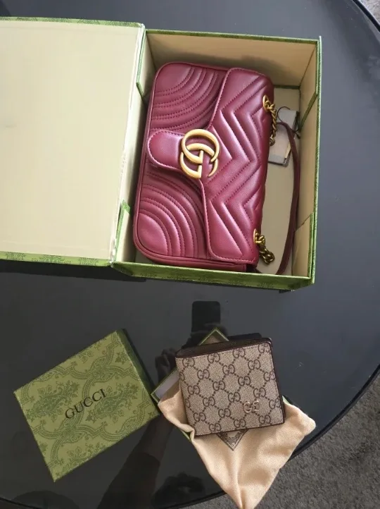 Gucci Marmont Mini Shoulder Bag & Wallet