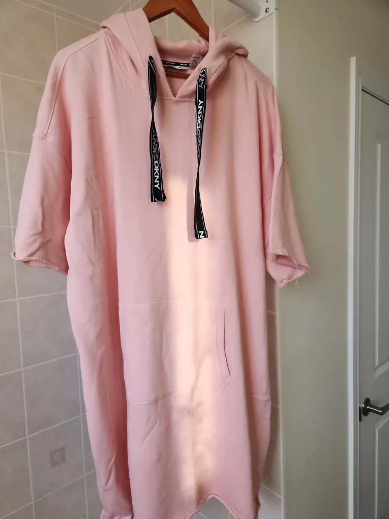 DKNY Pink Hoodie Dress - Size 3XL