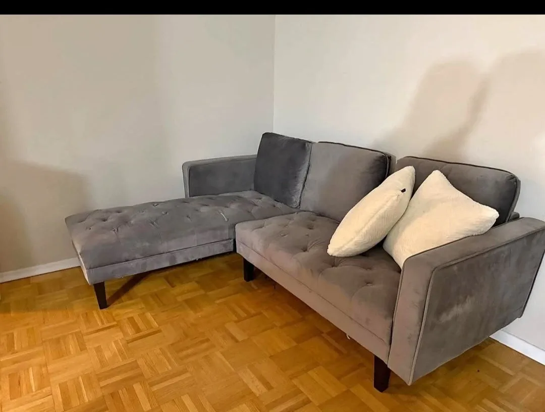 Grey Sectional Sofa with Chaise Lounge