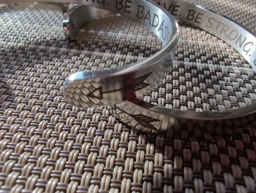 Inspirational Cuff Bracelets - Be Brave, Strong, Badass image indicator(5)