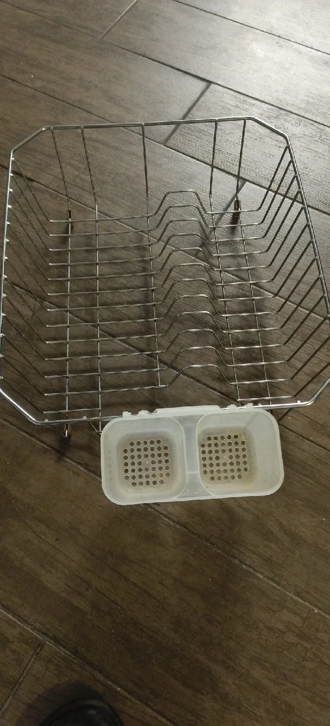 Chrome Dish Rack with Utensil Holder