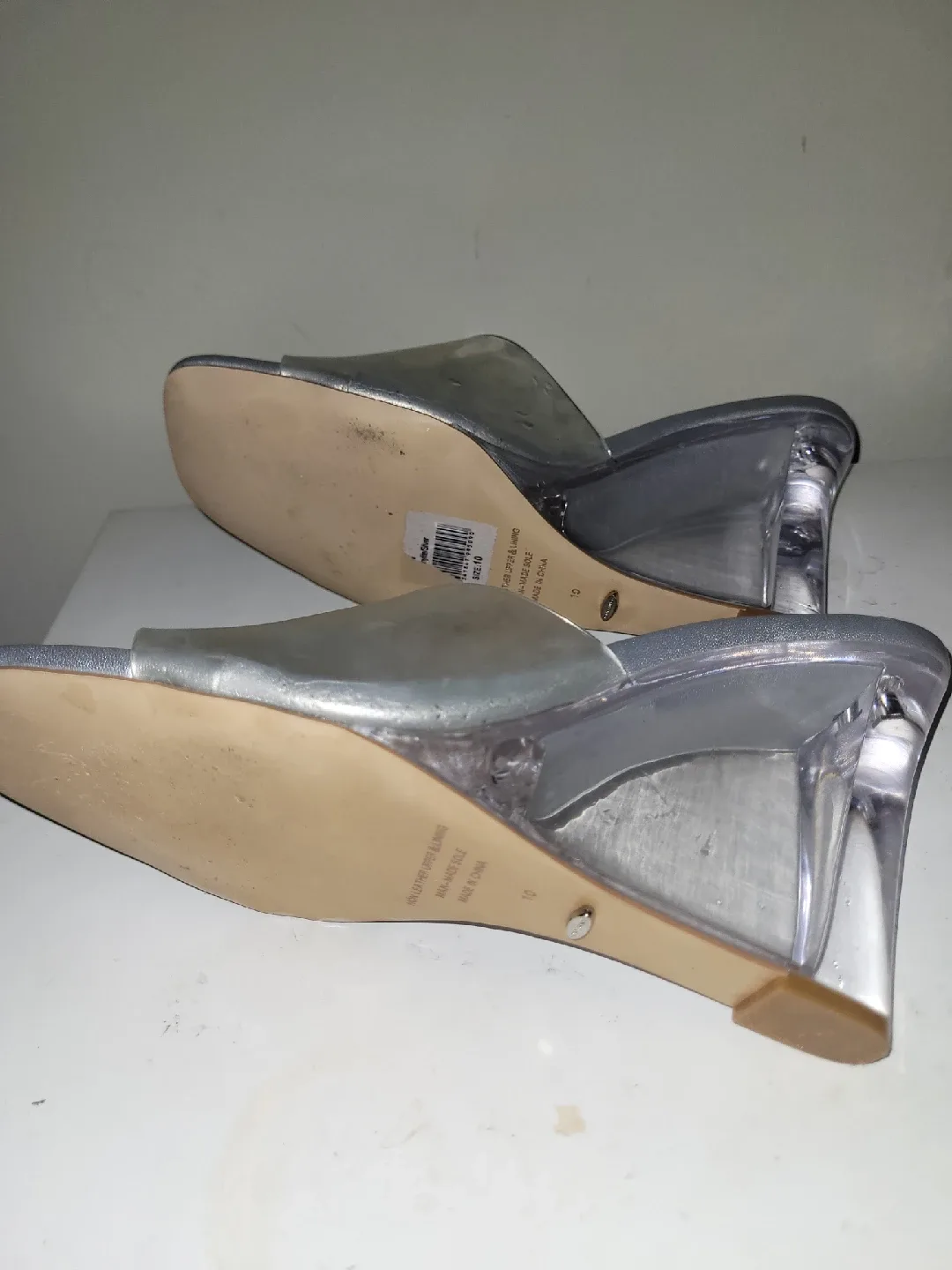 Tony Bianco Silver Wedge Heels - Size 10🥕 image indicator(2)