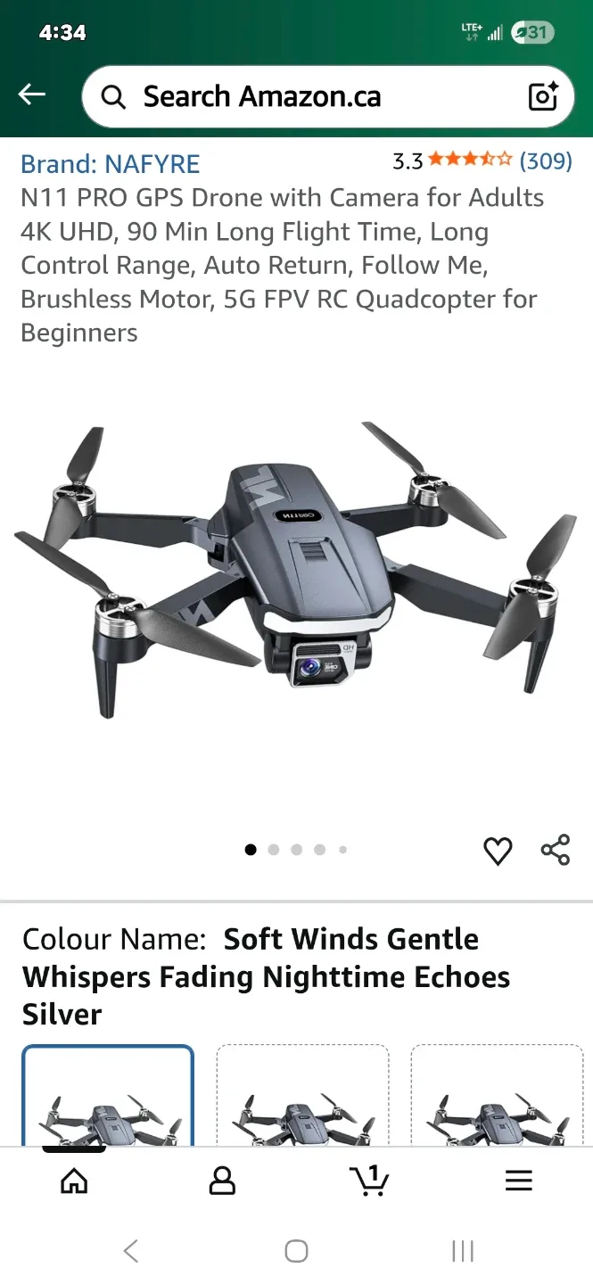 NAFYRE N11 PRO GPS Drone - Like New! image indicator(5)