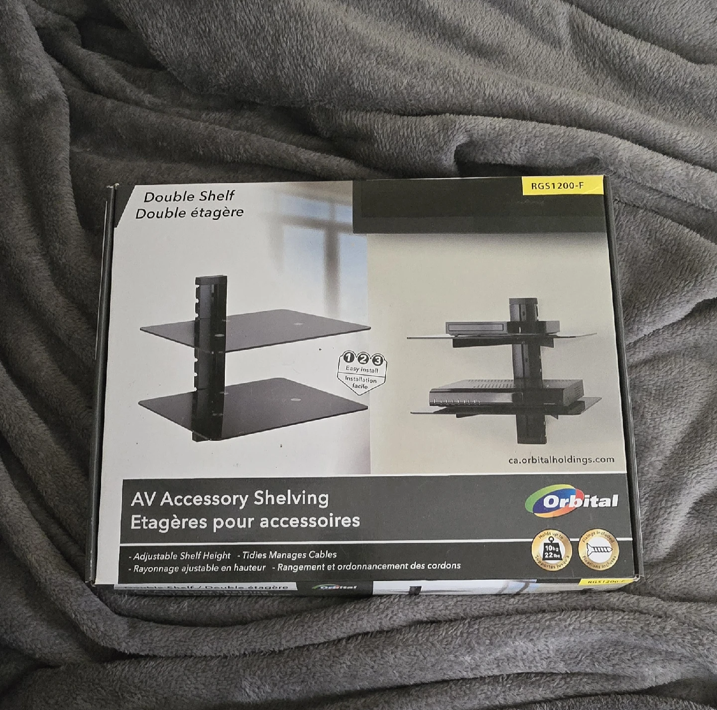 Orbital AV Accessory Shelving - 2 Shelves Glass