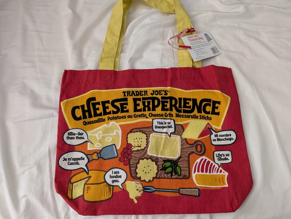 Trader Joe's Cheese Adventures Tote Bag Limited Edition
