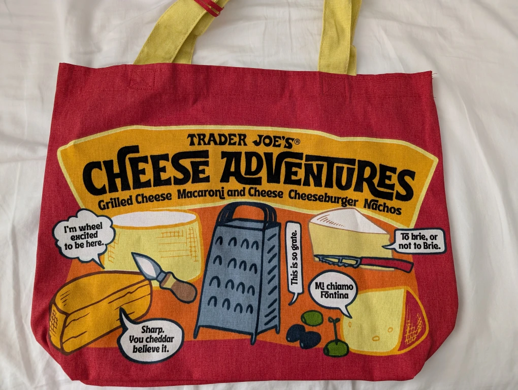 Trader Joe's Cheese Adventures Tote Bag Limited Edition - photo 2