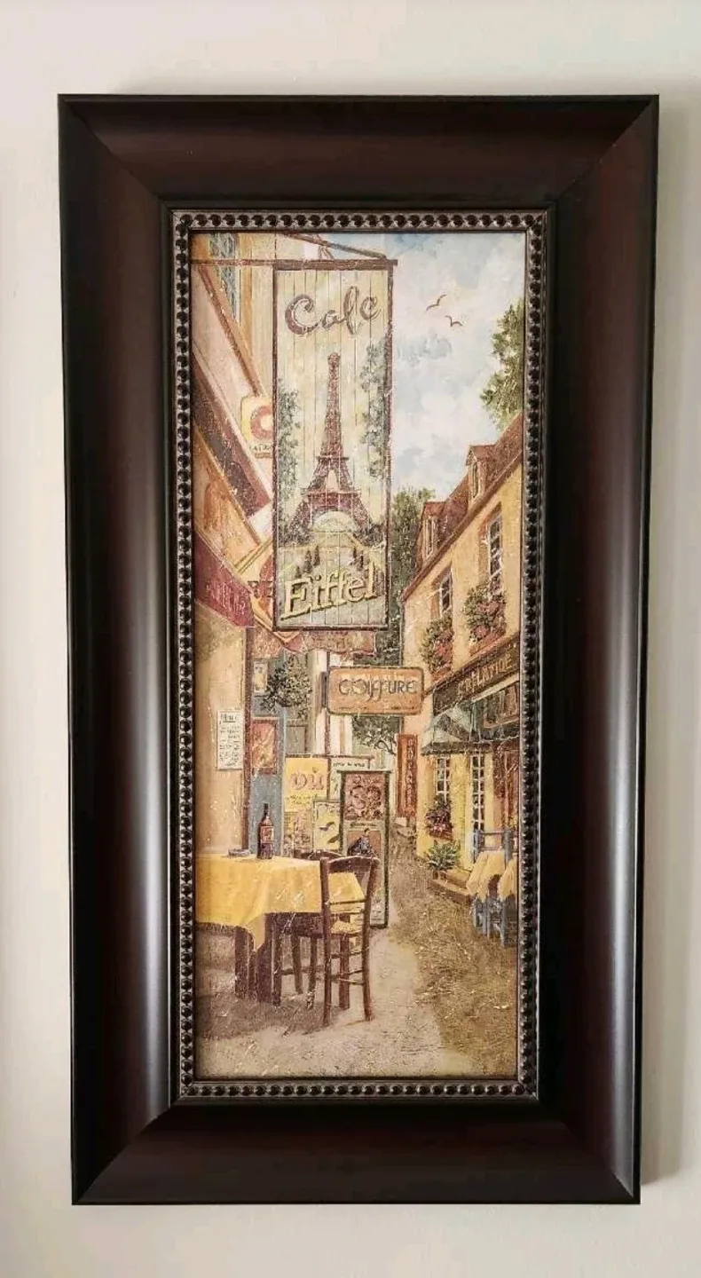 Framed Eiffel Tower/ Cafe Print thumbnail