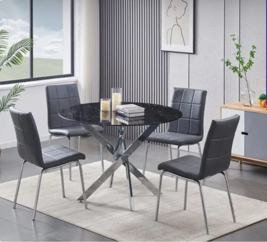 Dining Table Set with 4 Chairs