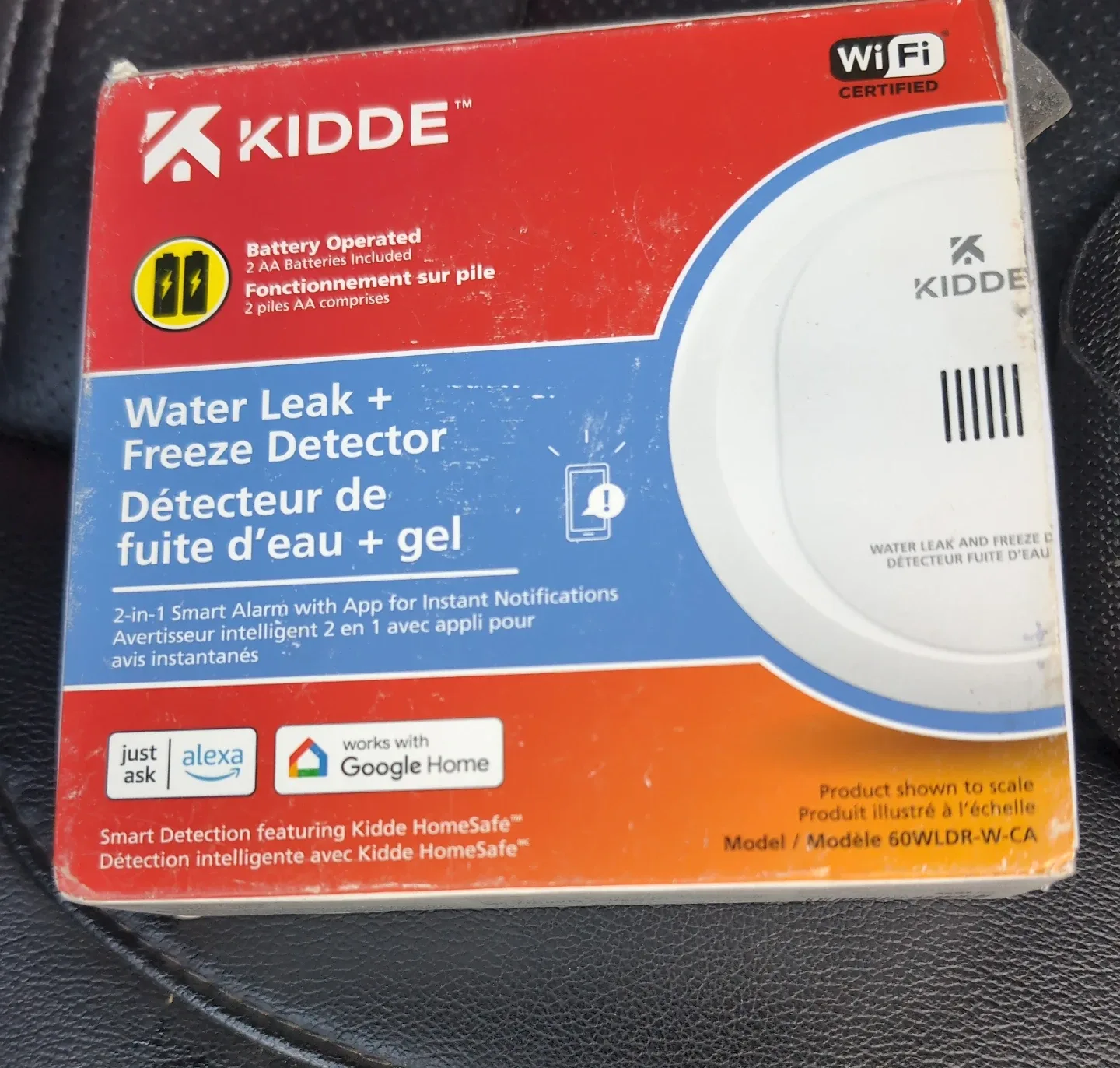 Kidde Water Leak + Freeze Detector 60WLDR-W-CA