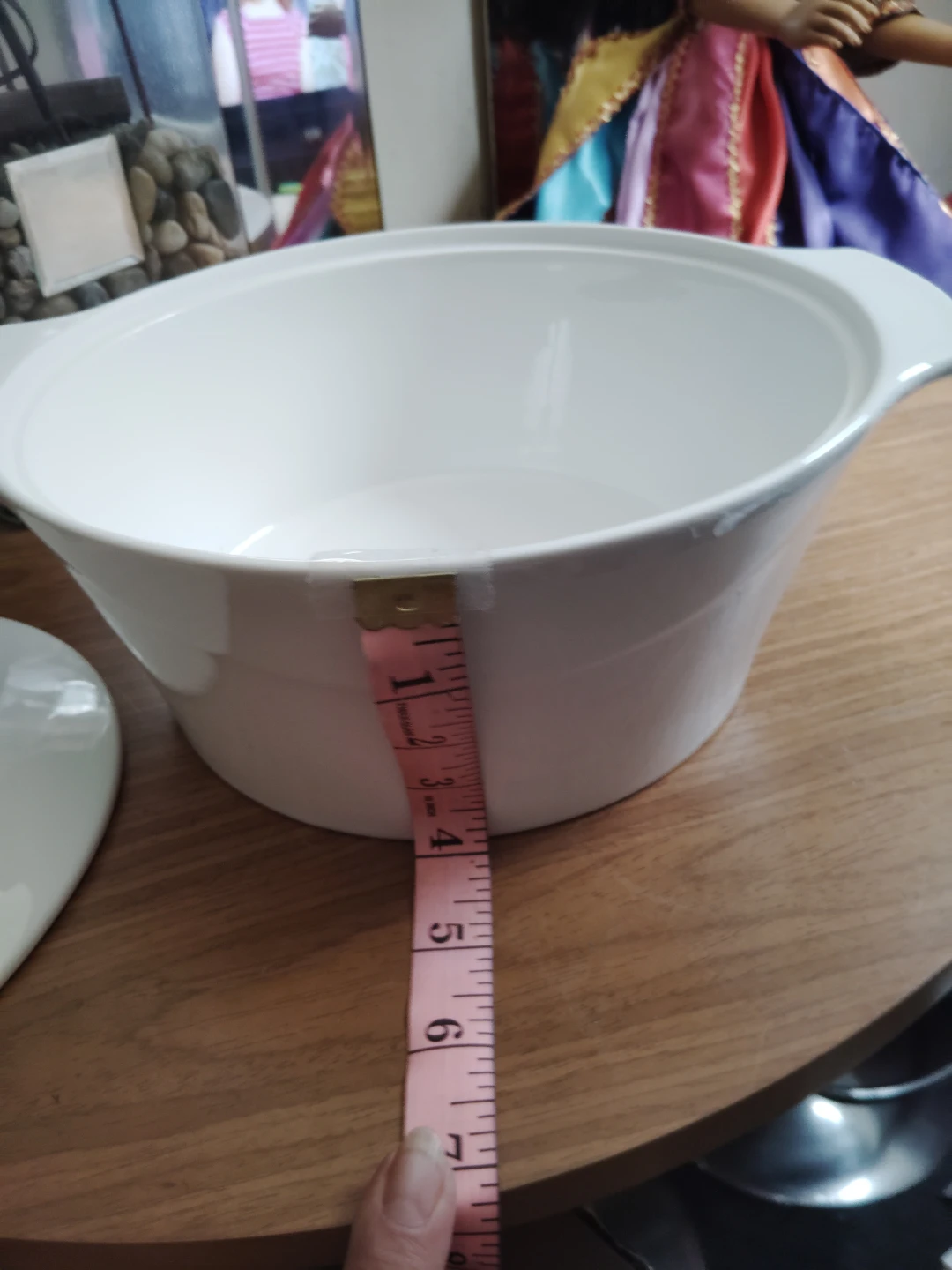 White Ceramic Casserole Dish with Lid - photo 4