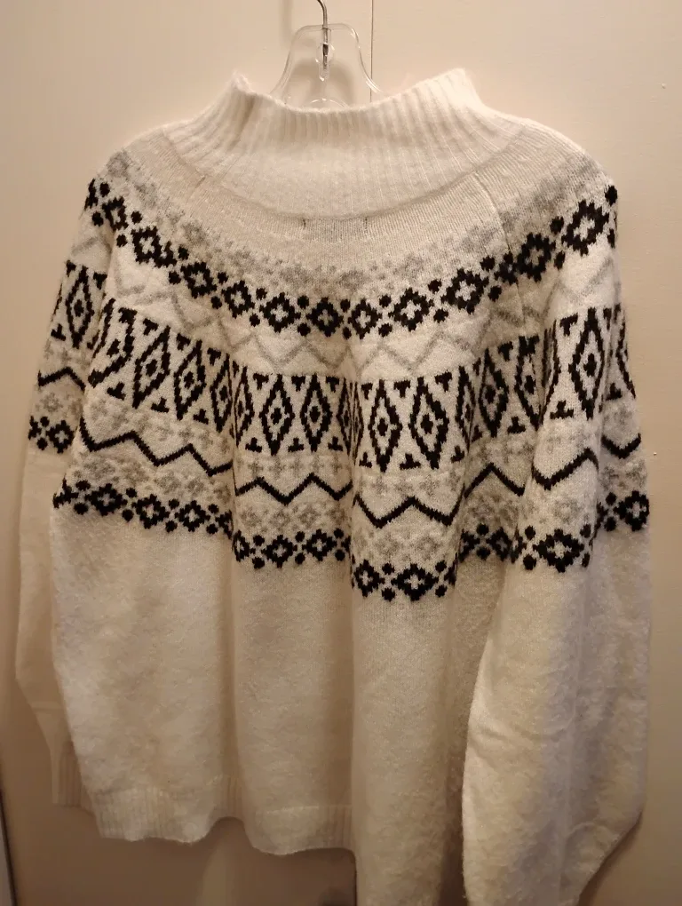 Patterned Knit Sweater