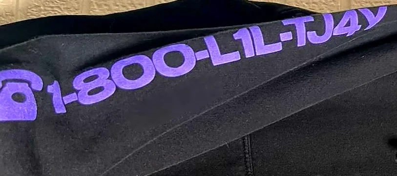 *BRAND NEW* ⭐HUF⭐ LIL TJAY (1-800-L1L-TJ4Y) Black Hoodie image indicator(3)