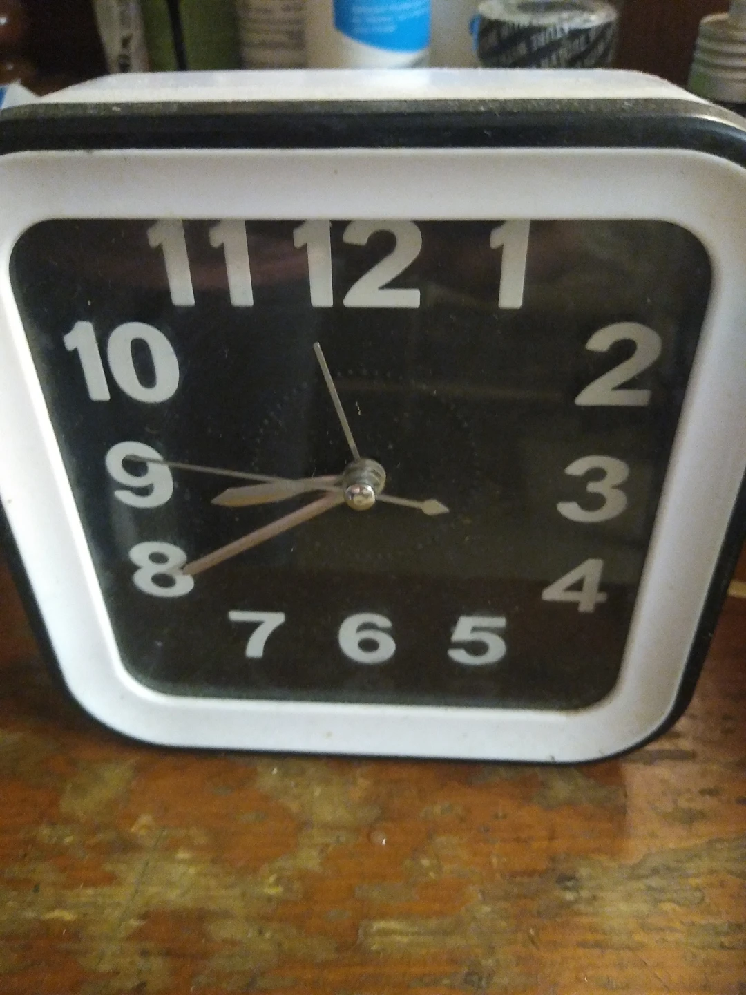 6-in black and white alarm clock - photo 2