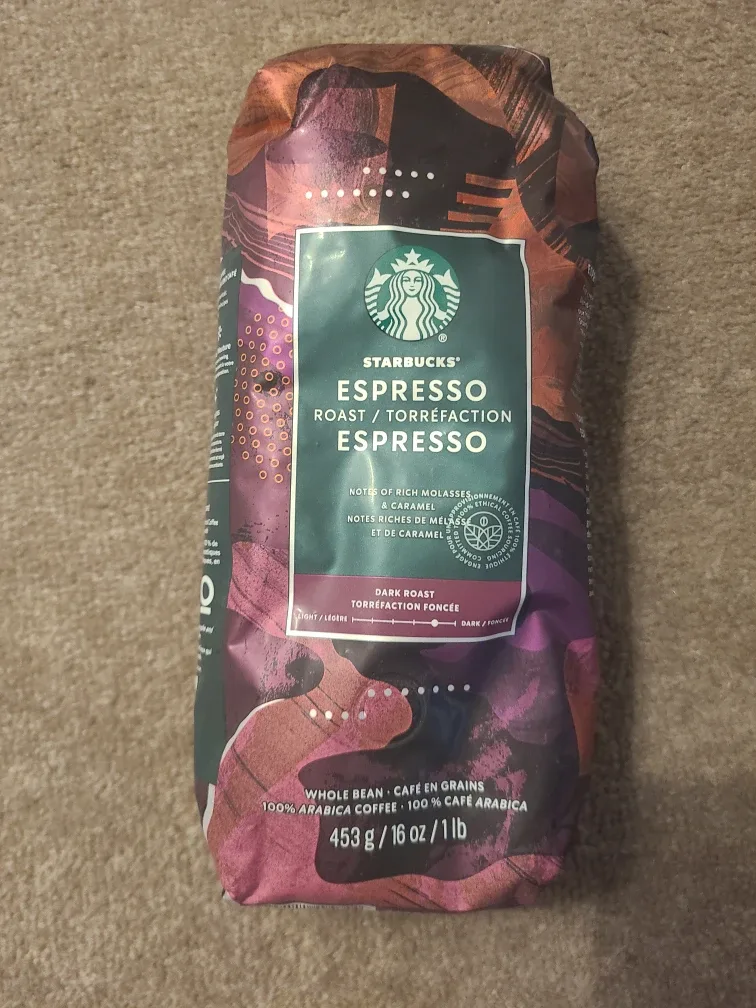 Starbucks Espresso Roast Whole Bean Coffee, 453g