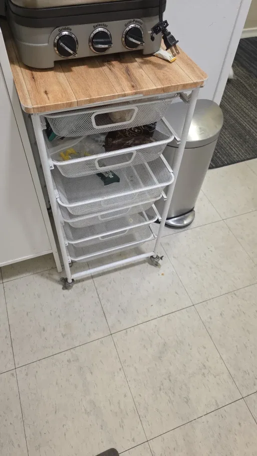 Rolling Metal Mesh Storage Cart thumbnail