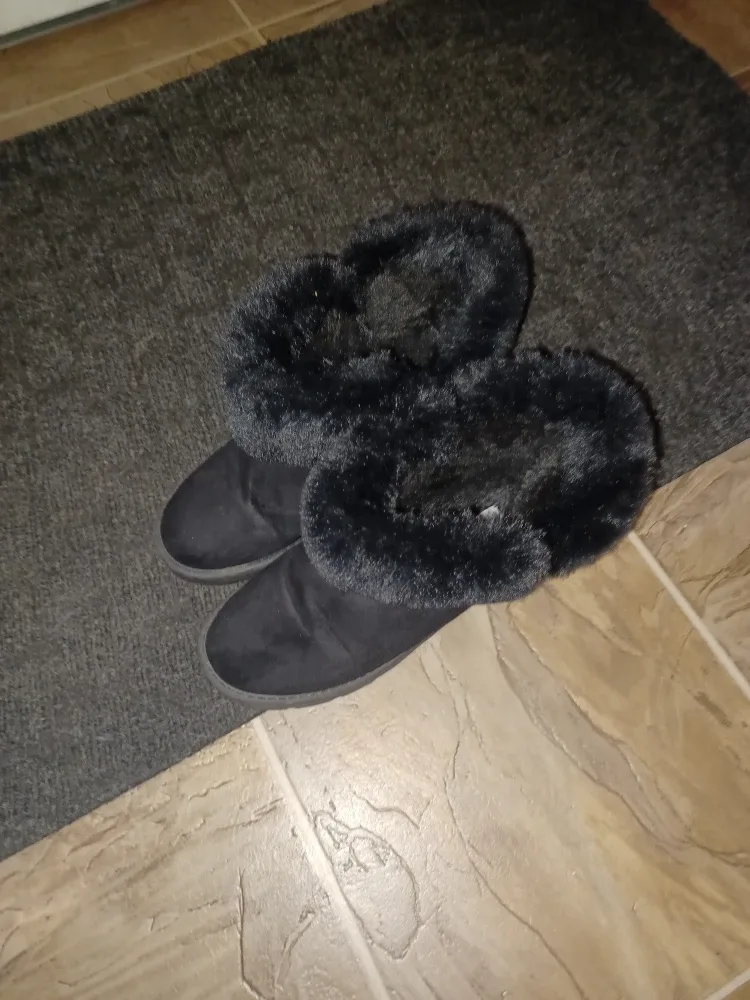 Black Faux Fur Winter Boots - Size 39 image indicator(2)