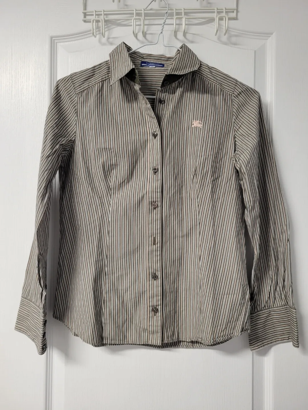 Burberry Blue Label Striped Button-Up Shirt - Size 38 image indicator(2)