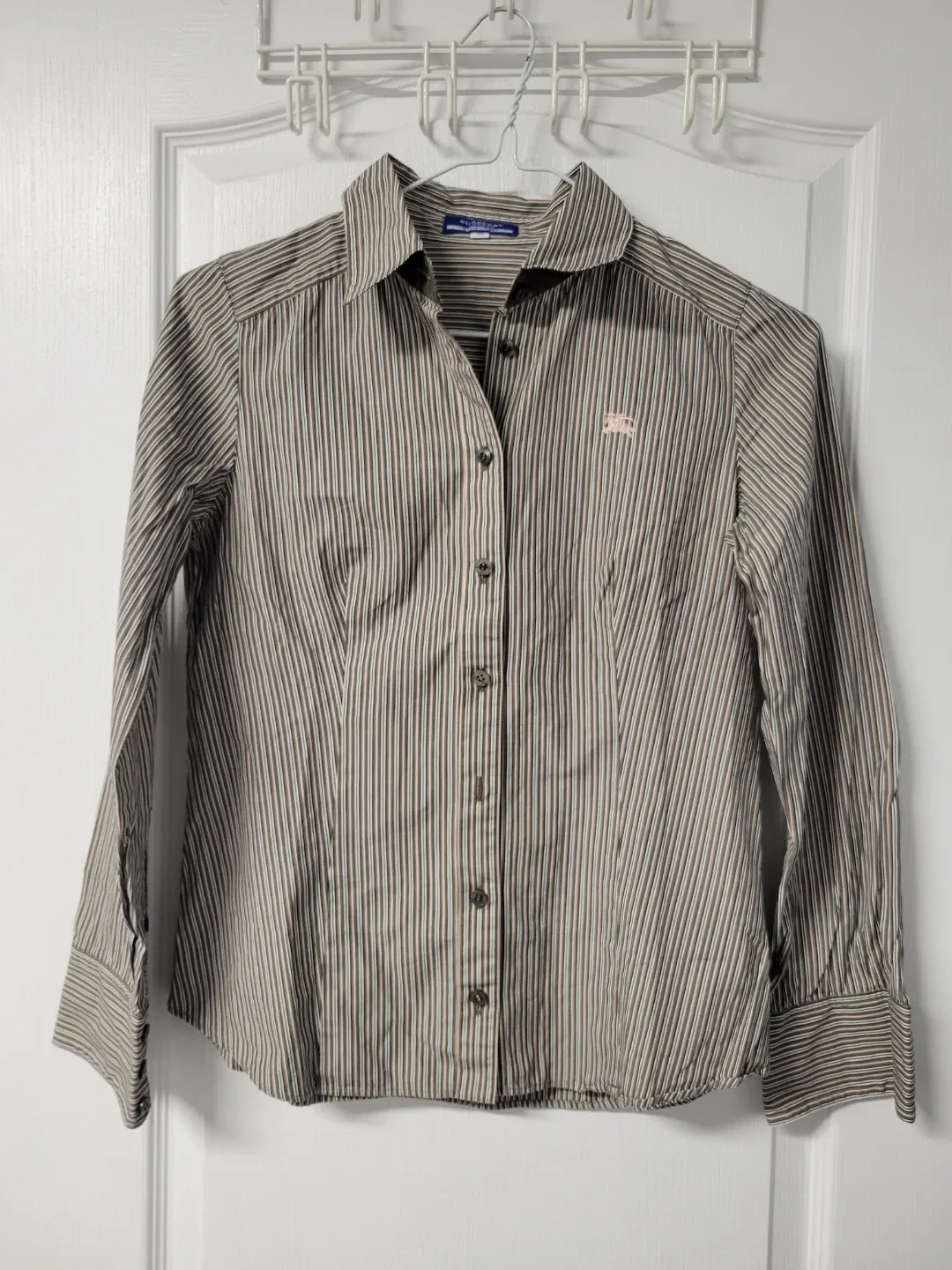 Burberry Blue Label Striped Button-Up Shirt - Size 38 image indicator(3)