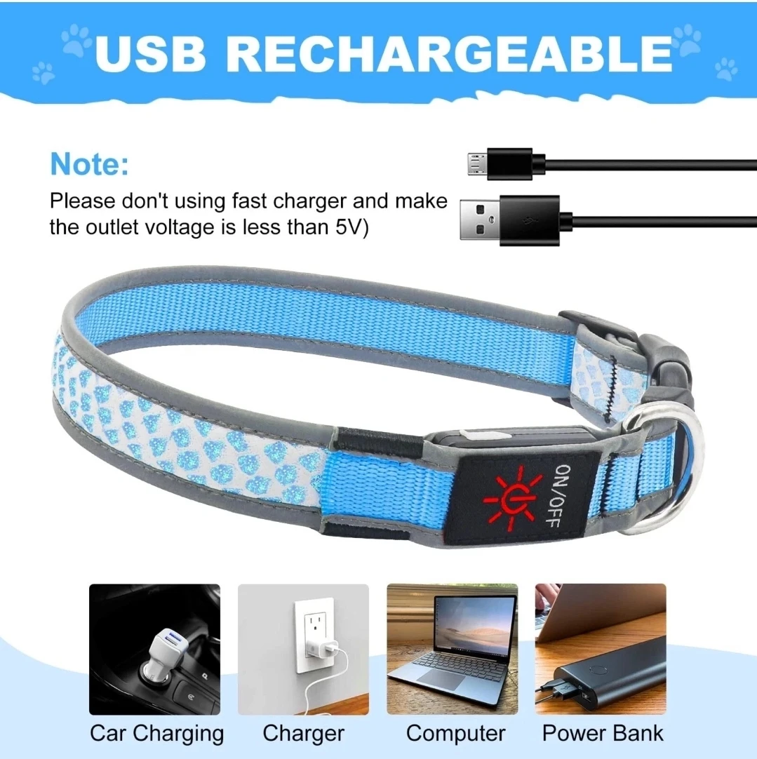 BiPaxti LED Dog Collar - Large Dogs - New - photo 3